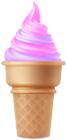 Pink Bicolor Ice Cream Cone PNG Clipart