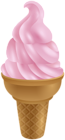 Strawberry Ice Cream Cone PNG Clipart