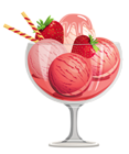 Strawberry Ice Cream Sundae Clipart