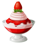 Strawberry Ice Cream Sundae Transparent Picture