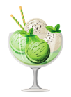 Transparent Mint Ice Cream Sundae Picture