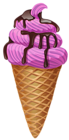 Transparent Pink Ice Cream Cone Picture