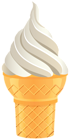 Vanilla Ice Cream Cone PNG Transparent Clip Art Image