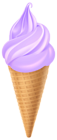 Violet Ice Cream Cone PNG Transparent Clipart