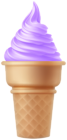 Violet Ice Cream Cone PNG Transparent Clipart