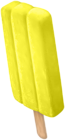 Yellow Popsicle Ice Cream PNG Clipart