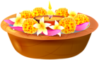 Floating Candles and Flowers Transparent Clip Art Image