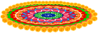 Indian Carpet with Flowers Transparent Clip Art Image