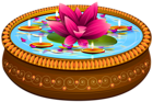 Indian Floating Candles and Lotus Transparent Clip Art Image