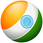 Round India Flag PNG Transparent Clip Art Image