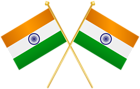 Two Crossed India Flags PNG Clipart