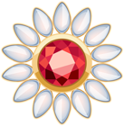 Crystal Flower Decoration PNG Clip Art Image