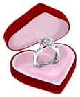 Diamond Ring in Heart Box PNG Clipart Picture