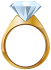 Gold Engagement Ring PNG Transparent Clip Art Image
