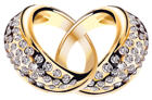 Gold Rings with Diamonds PNG Clipart Picture