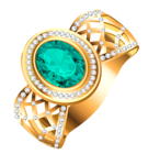 Golden Ring with Diamonds PNG Clipart Picture