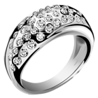 Silver Ring with White Diamonds PNG Clipart