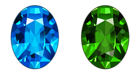 Transparent Blue and Green Diamonds PNG Clipart