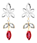 Transparent Diamond and Ruby Earrings PNG Clipart