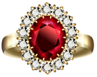 Transparent Diamond and Ruby Ring PNG Clipart