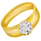 Transparent Gold Ring with Diamond Clipart