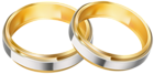 Two Wedding Rings Clipart Image