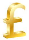 3D Gold UK Pound PNG Clipart
