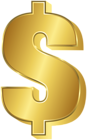 Dollar Sign Gold PNG Clipart
