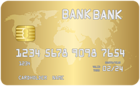 Gold Bank Card PNG Clipart