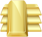 Gold Bars Transparent PNG Clip Art Image