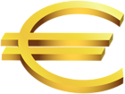 Gold Euro Transparent PNG Clip Art Image