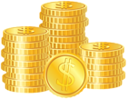 Golden Coins PNG Clipart Image