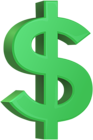 Green Dollar Sign PNG Clipart