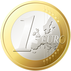 One Euro PNG Transparent Clip Art
