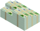 Stack of Euros Transparent PNG Clip Art Image