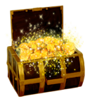 Treasure Chest with Gold Coins PNG Clipart Picture