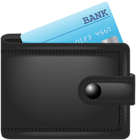 Wallet with Credit Card PNG Clip Art Image