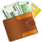 Wallet with Credit Cards and Money Clipart
