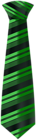 Green Tie with Stripes PNG Clipart