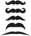Mustache Set PNG Clip Art Image