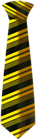 Yellow Tie with Stripes PNG Clipart