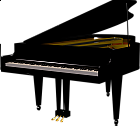 Black Piano Transparent Clipart