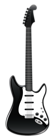 Black and White Guitar PNG Clipart