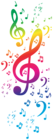Colorful Music Notes Transparent Image