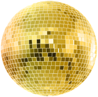 Gold Disco Ball Transparent Clip Art Image