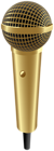 Gold Microphone Transparent Image