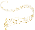 Gold Music Notes PNG Clipart