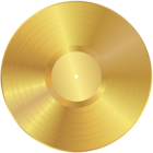 Gold Vinyl Record PNG Clip Art Image