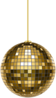 Golden Disco Ball PNG Clipart