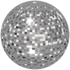 Silver Disco Ball PNG Clipart